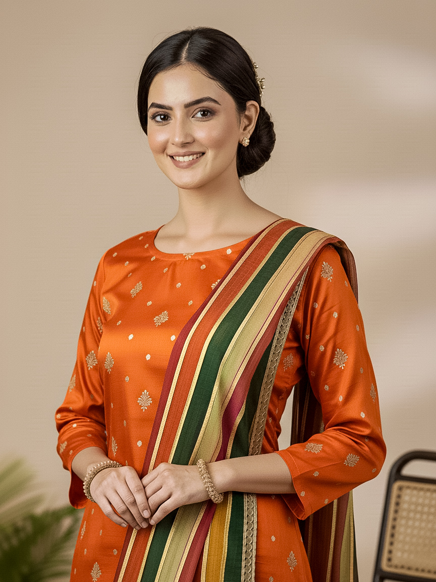 3-PC New Shamoz Silk zari libaas 3-PC New Shamoz Silk zari libaas