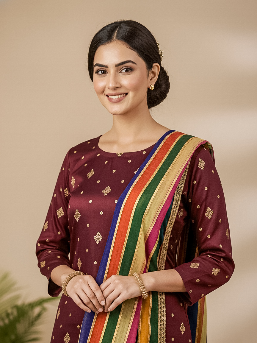 3-PC New Shamoz Silk zari libaas 3-PC New Shamoz Silk zari libaas