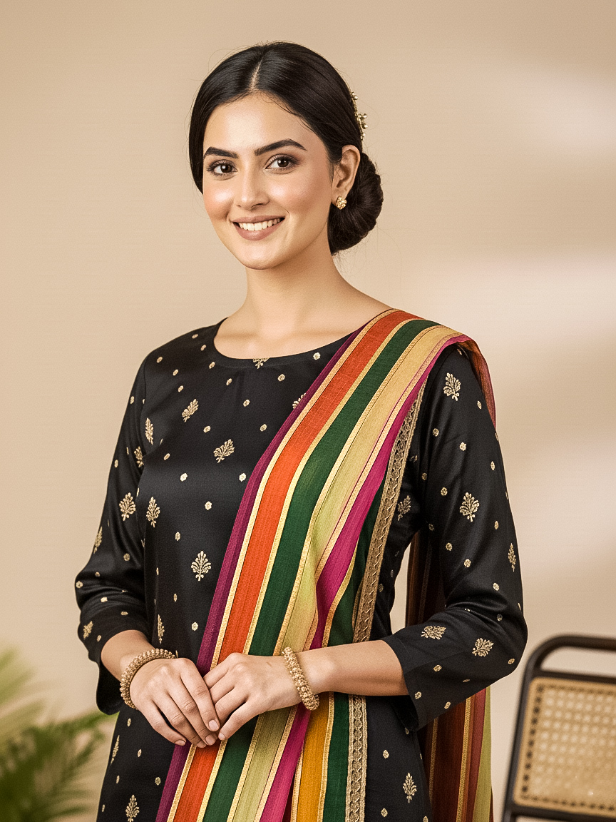 3-PC New Shamoz Silk zari libaas 3-PC New Shamoz Silk zari libaas